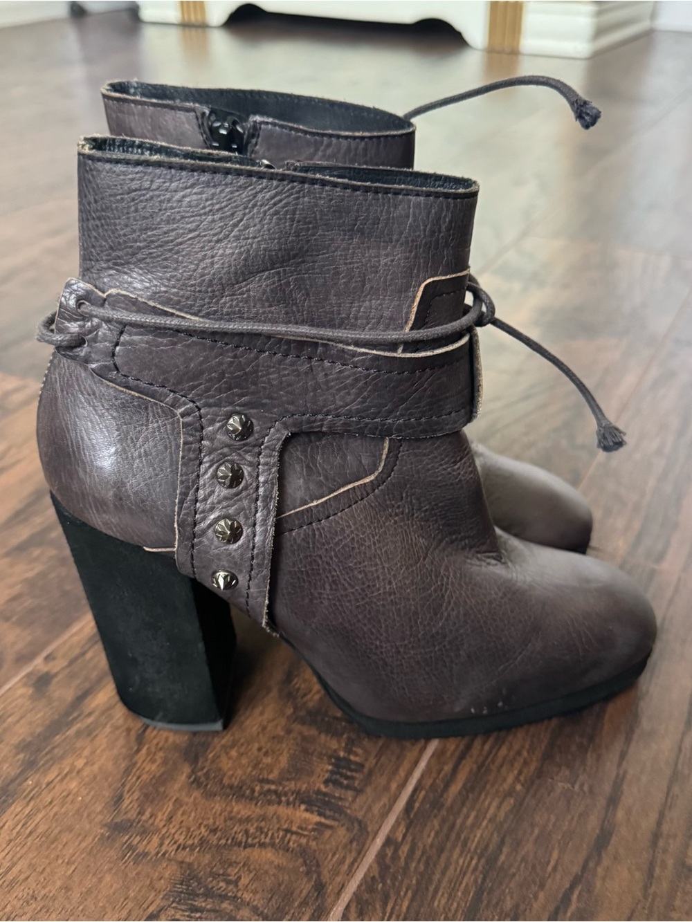 Free People Palomar Heel Booties Dark Taupe Size 37